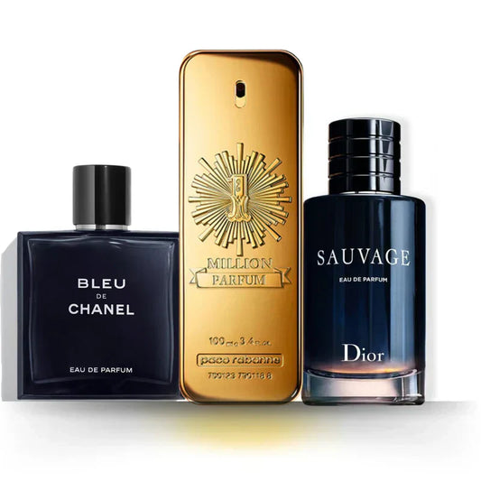 Sada 3 Parfémů | Bleu de Chanel · Sauvage · 1 Million